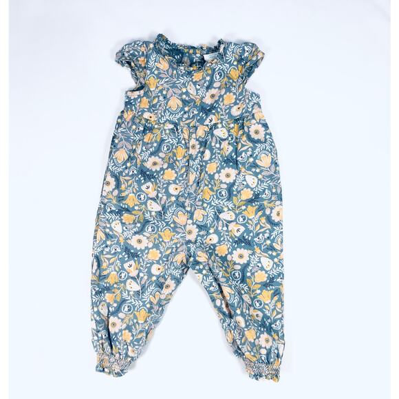 EMMA'S GARDEN GIRLS FLORAL ROMPER SIZE 12M - Picture 1 of 3